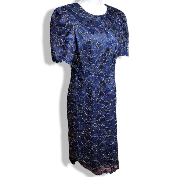 Vintage LESLIE FAY Evenings 90s Formal Cocktail Dress 6 - Picture 1 of 10